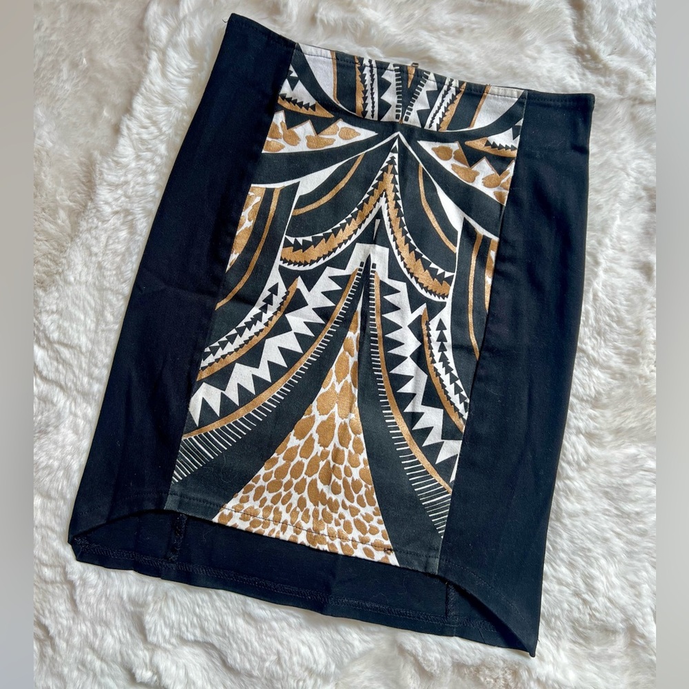 MINKPINK Geometric Tribal Mini Pencil Skirt
